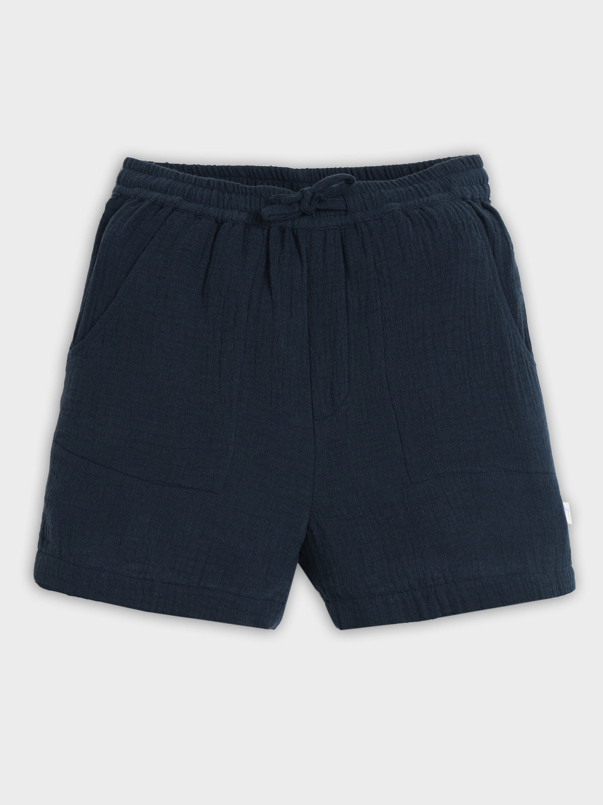 Deep Sea Striped Cotton Shorts