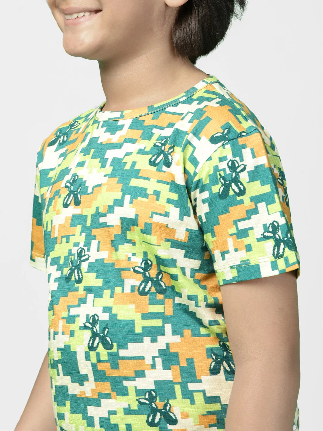 Boys Camo Print T-Shirt & Cargo Set