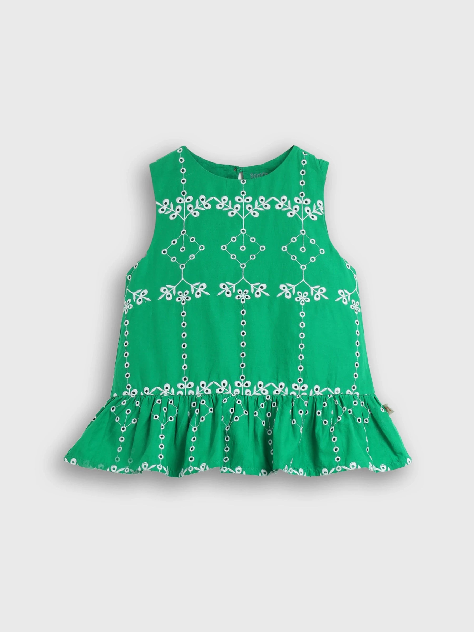 Emerald Bloom Peplum Top
