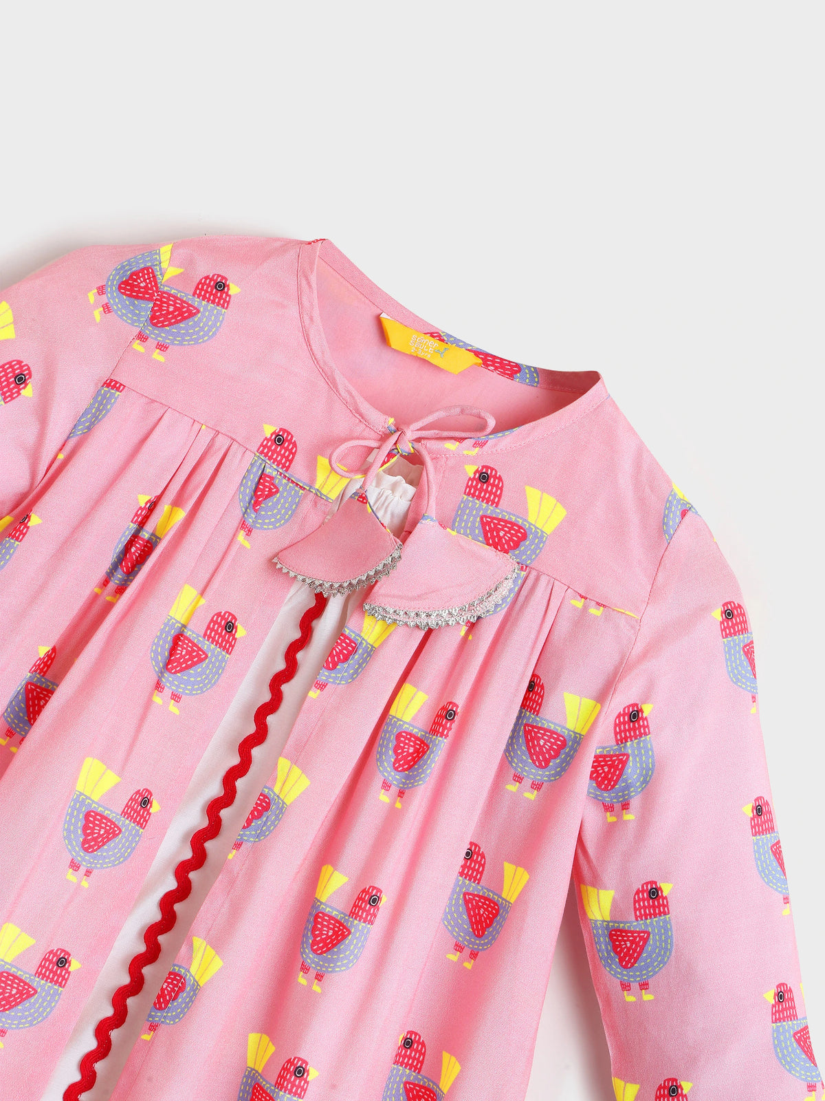 Printed Cotton Dress with Shrug