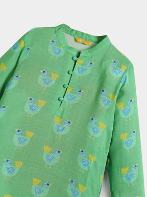 Festive Ease Printed Kurta Pajama Set
