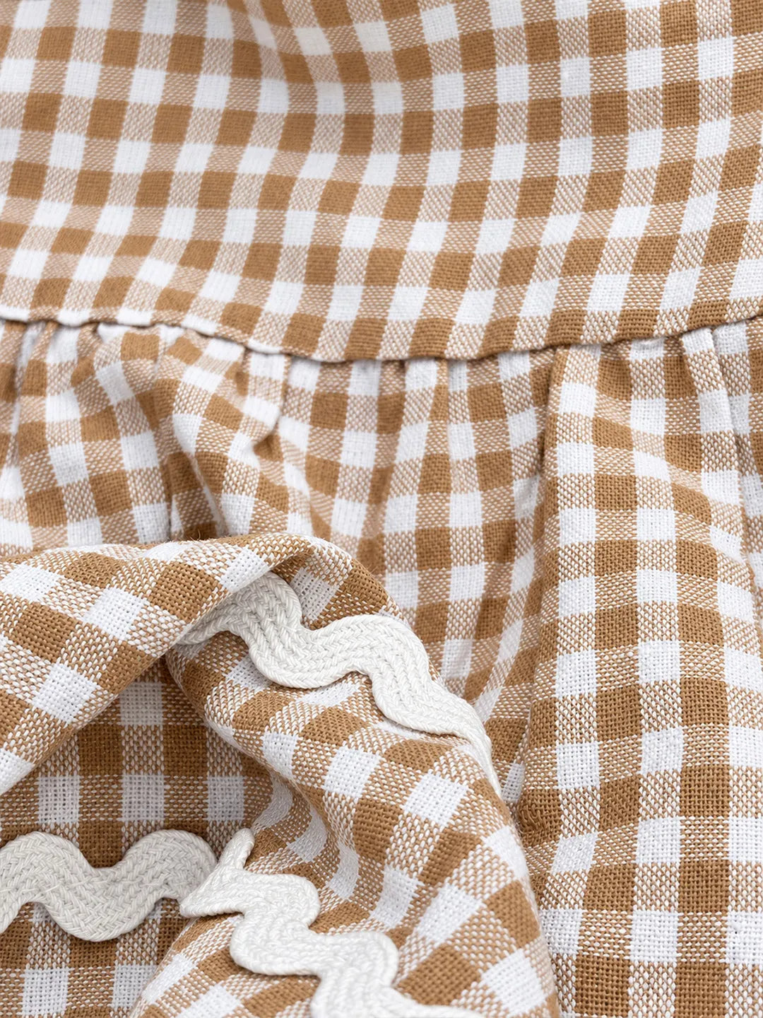 Brown Gingham Dress