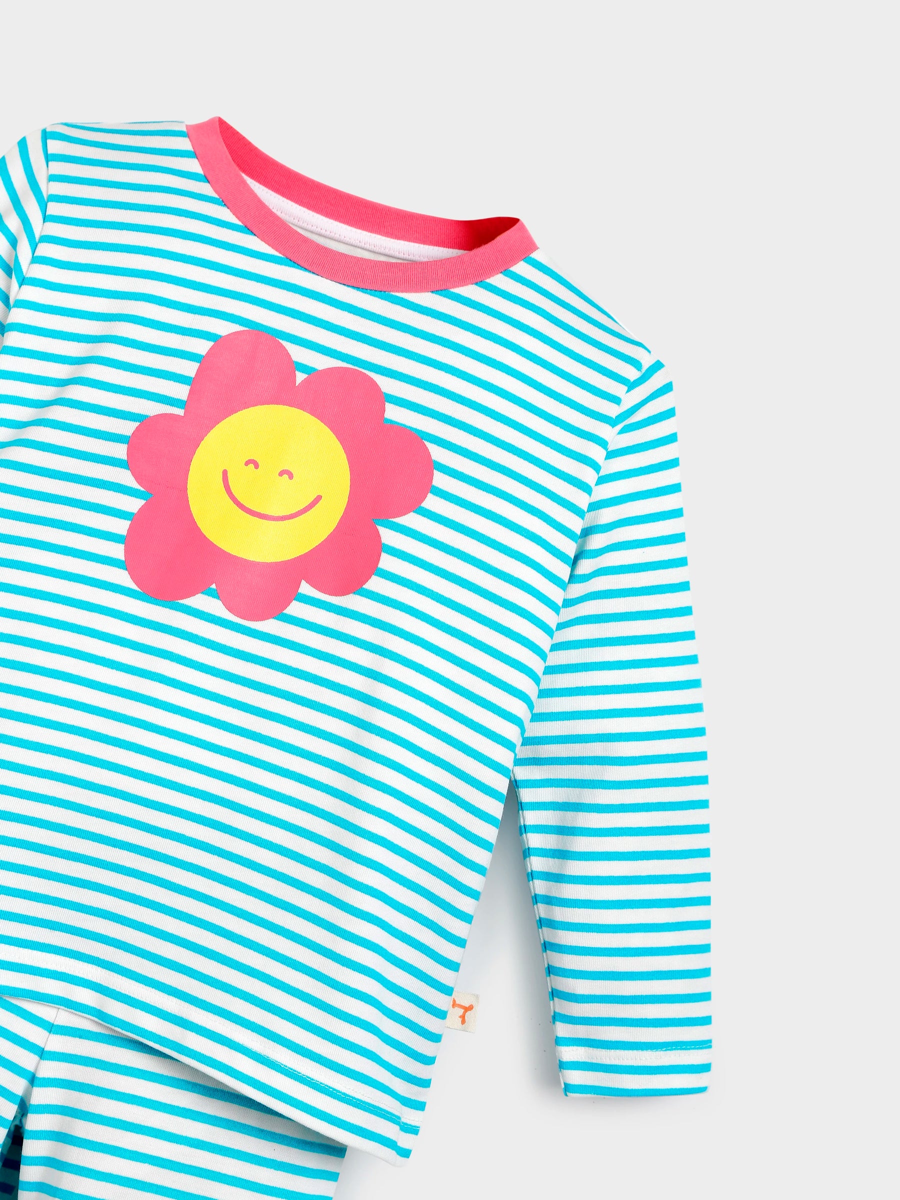 Striped Printed Night Suit Set