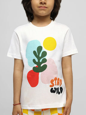 Stay Wild Embroidered Cotton Tee