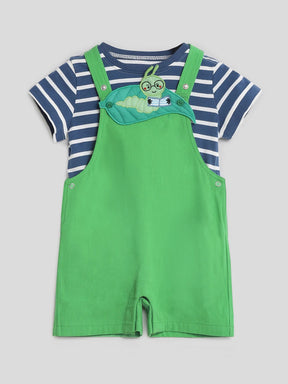 Caterpillar Dungaree & Stripe Tee