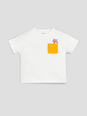 Jumping Girraffe Embroidered Cotton Tee