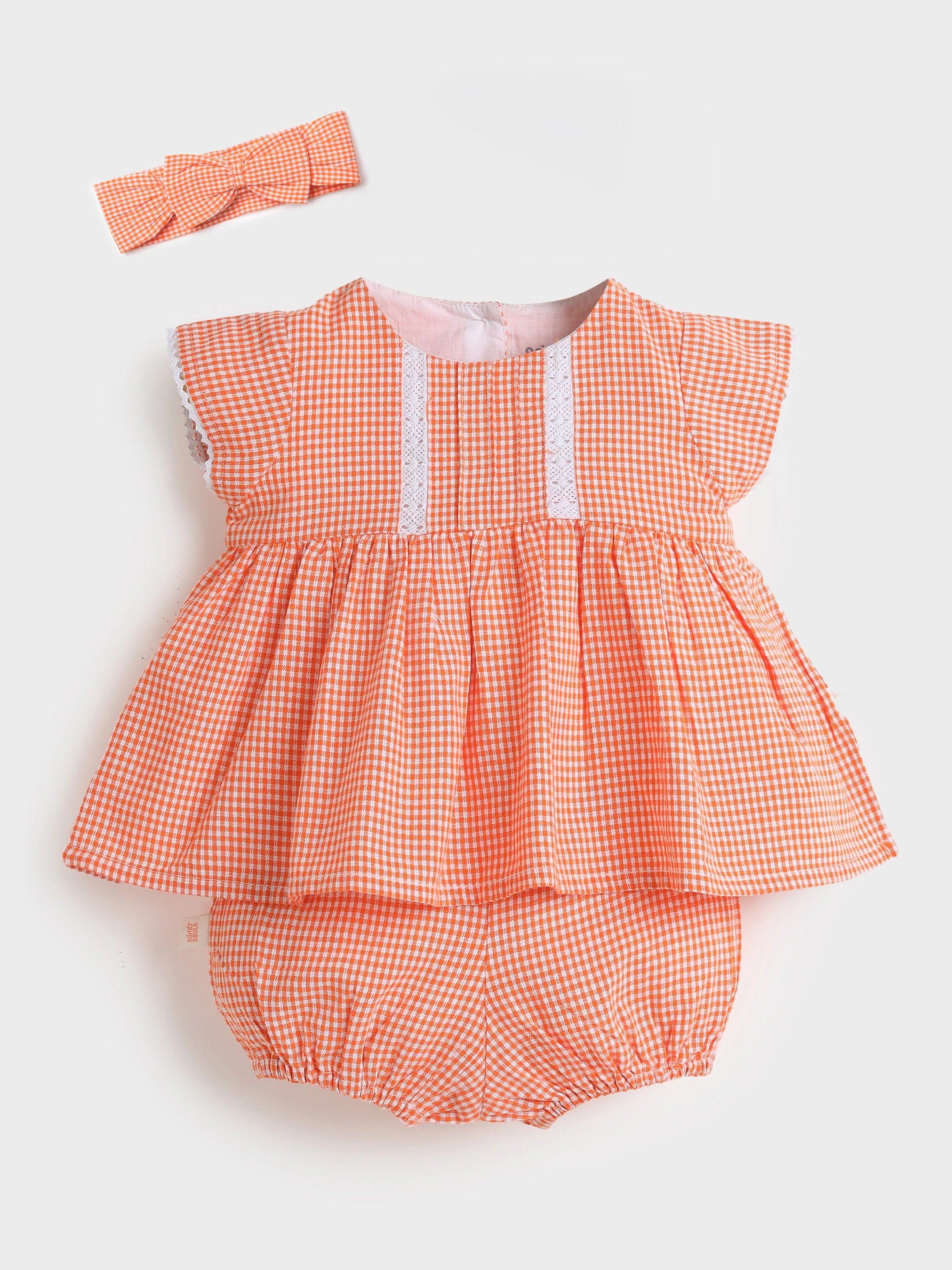 Gingham Dress & Bloomer Set