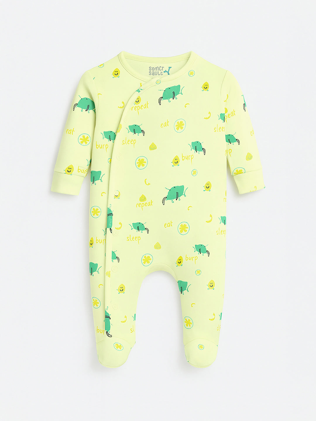 Snuggle Fit Printed Cotton Sleepsuit - Footed
