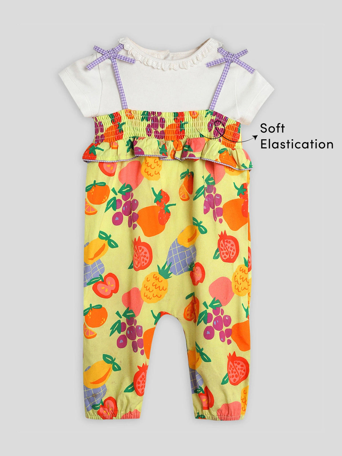 Printed Romper with Bodysuit