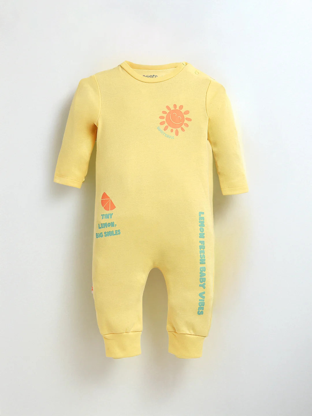 Tiny Lemon Printed Cotton Sleepsuit