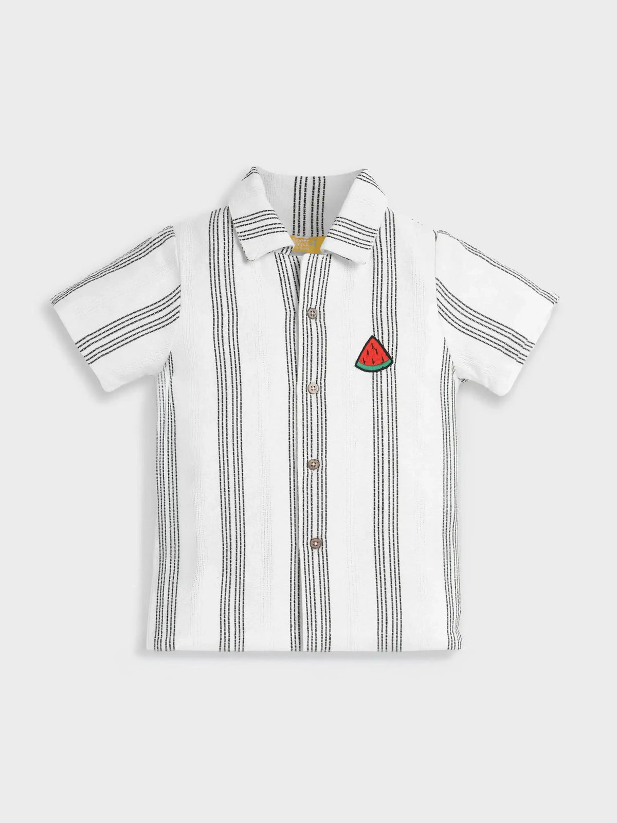 White Grey Striper Shirt