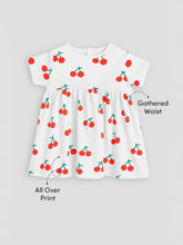 Happy Cherry Cotton A-Line Dress