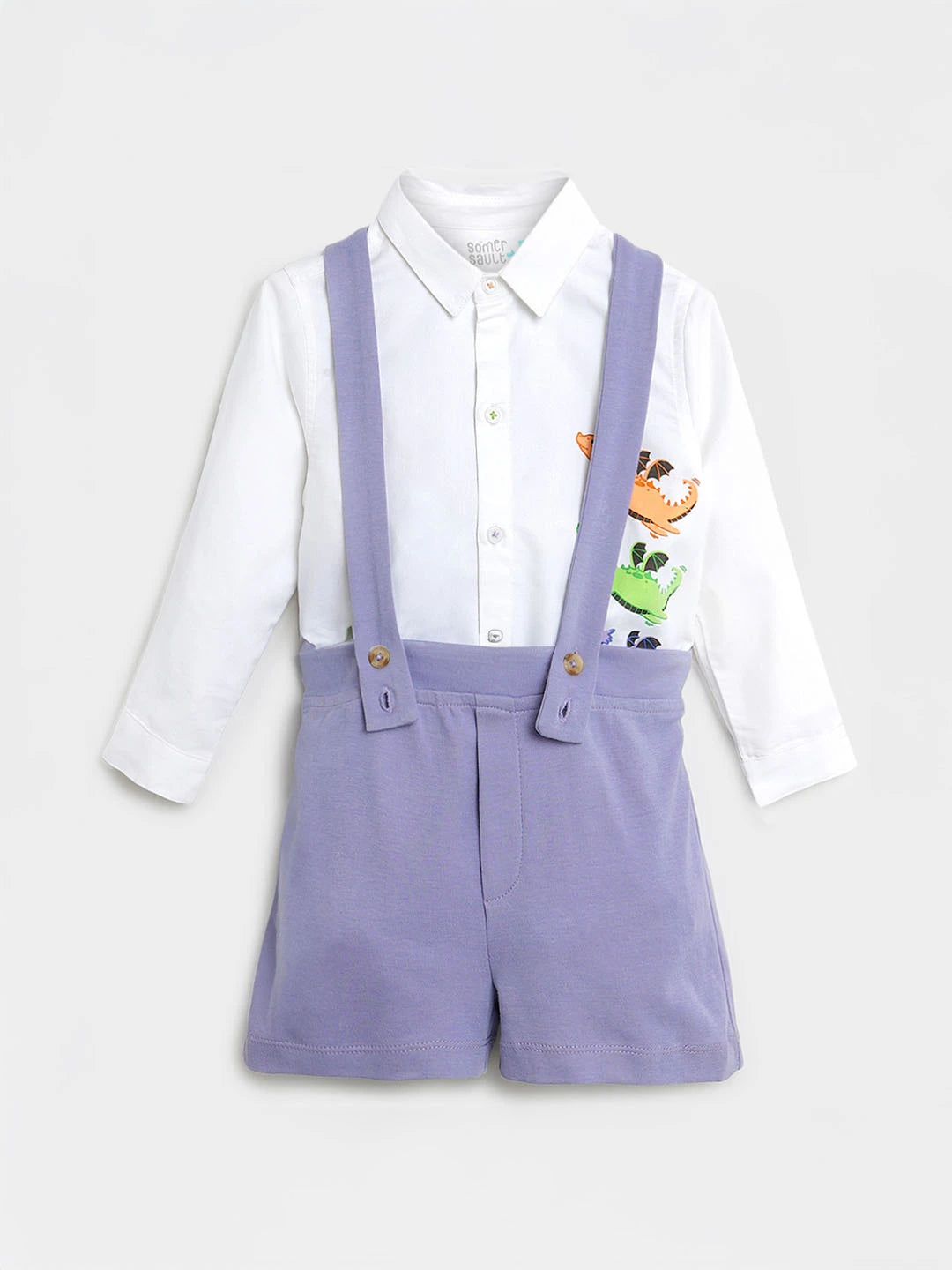 Dragon Shirt and Suspender Shorts Set