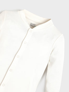 White Quilted Sleepsuit