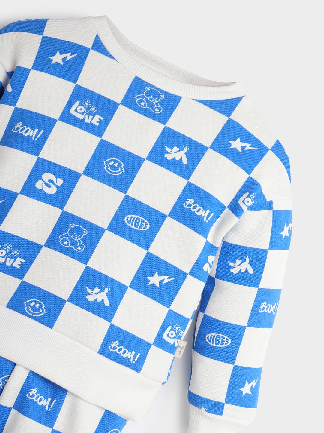 Checkered Sweatshirt & Jogger Set