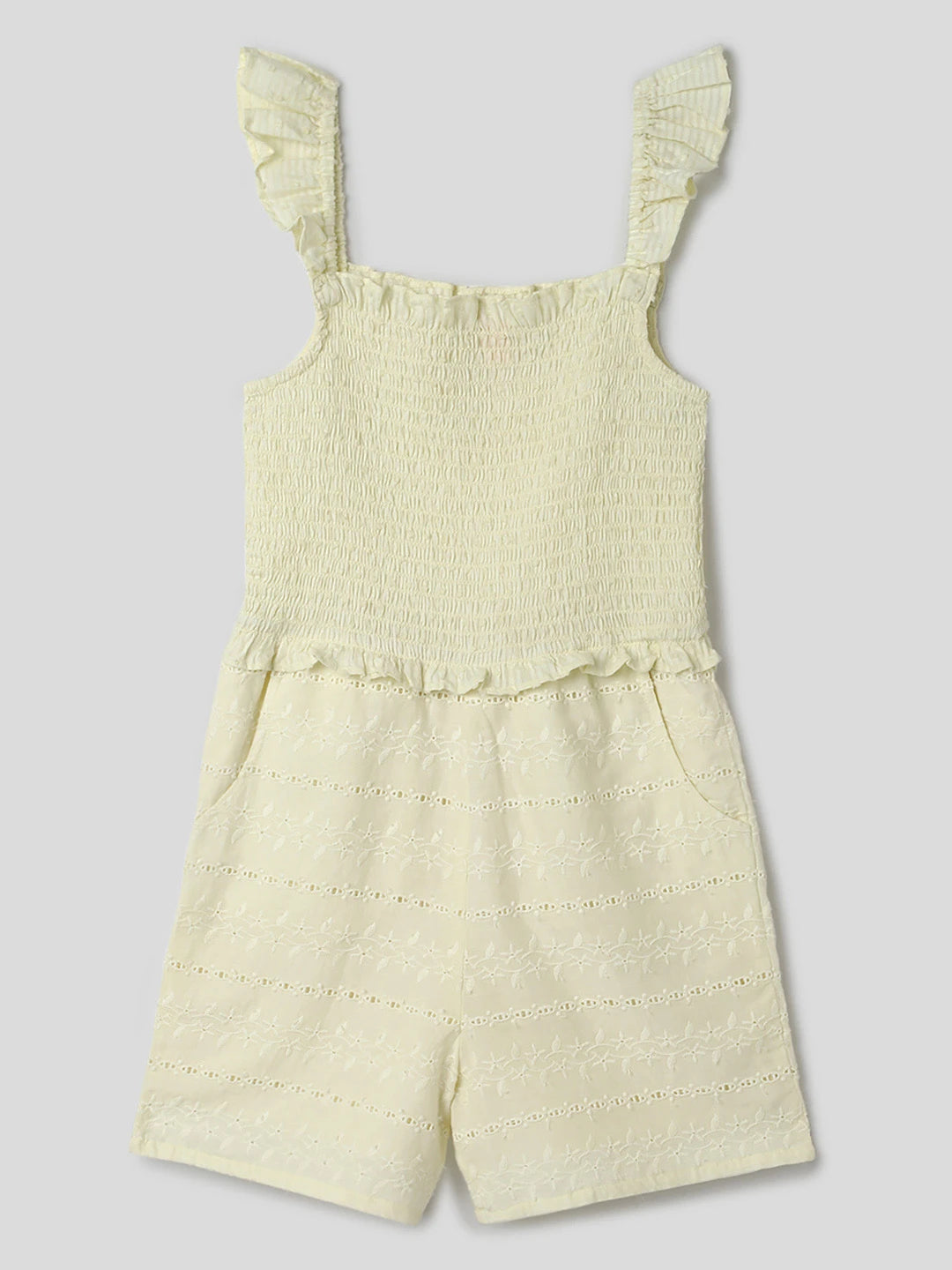 Smocked Lime Romper