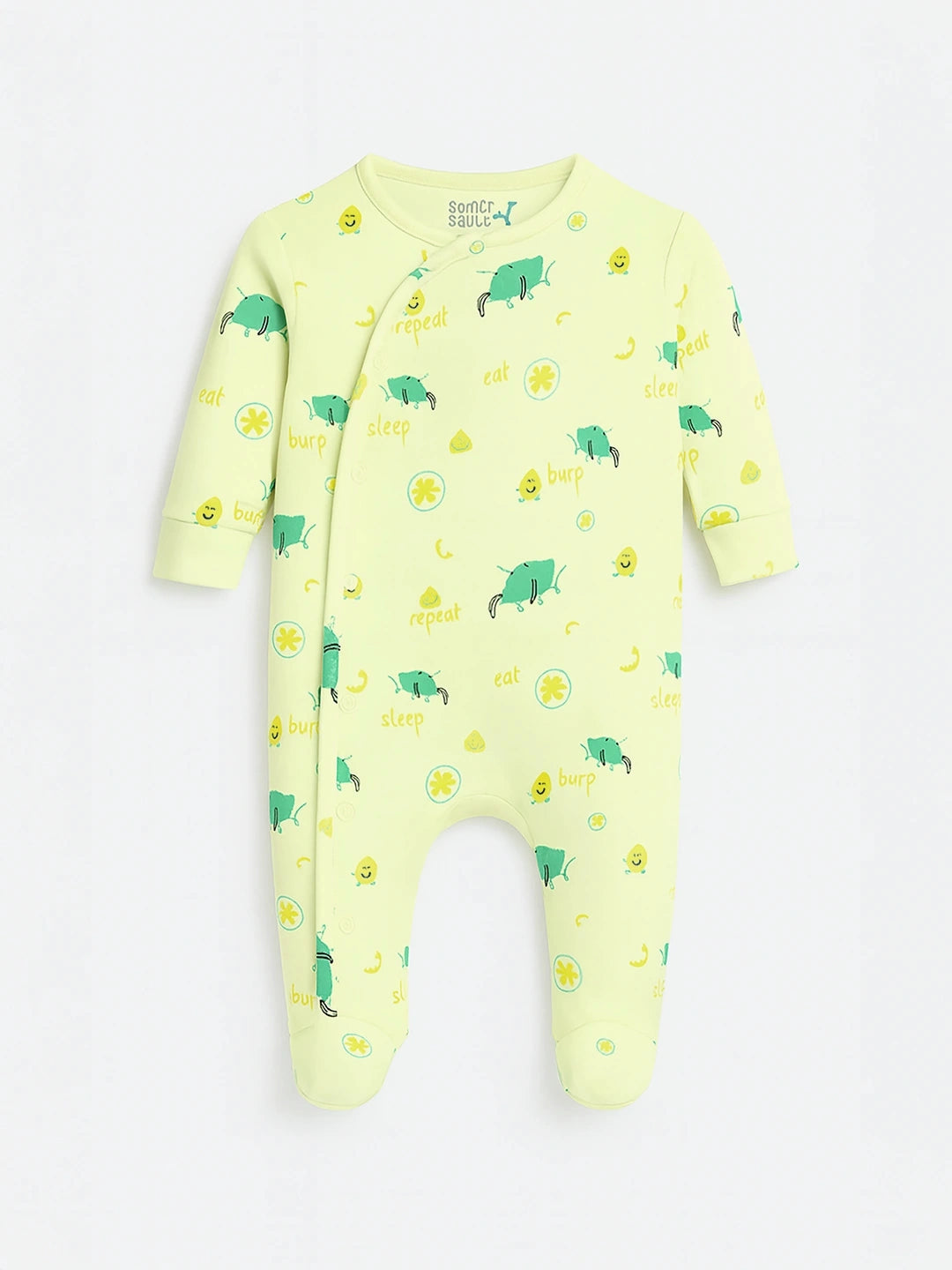 Snuggle Fit Printed Cotton Sleepsuit - Footed
