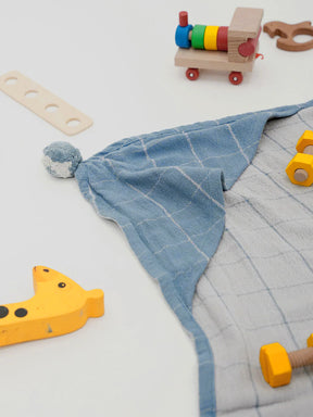 Banana Double Cloth Baby Towel Set- Blue Somersault