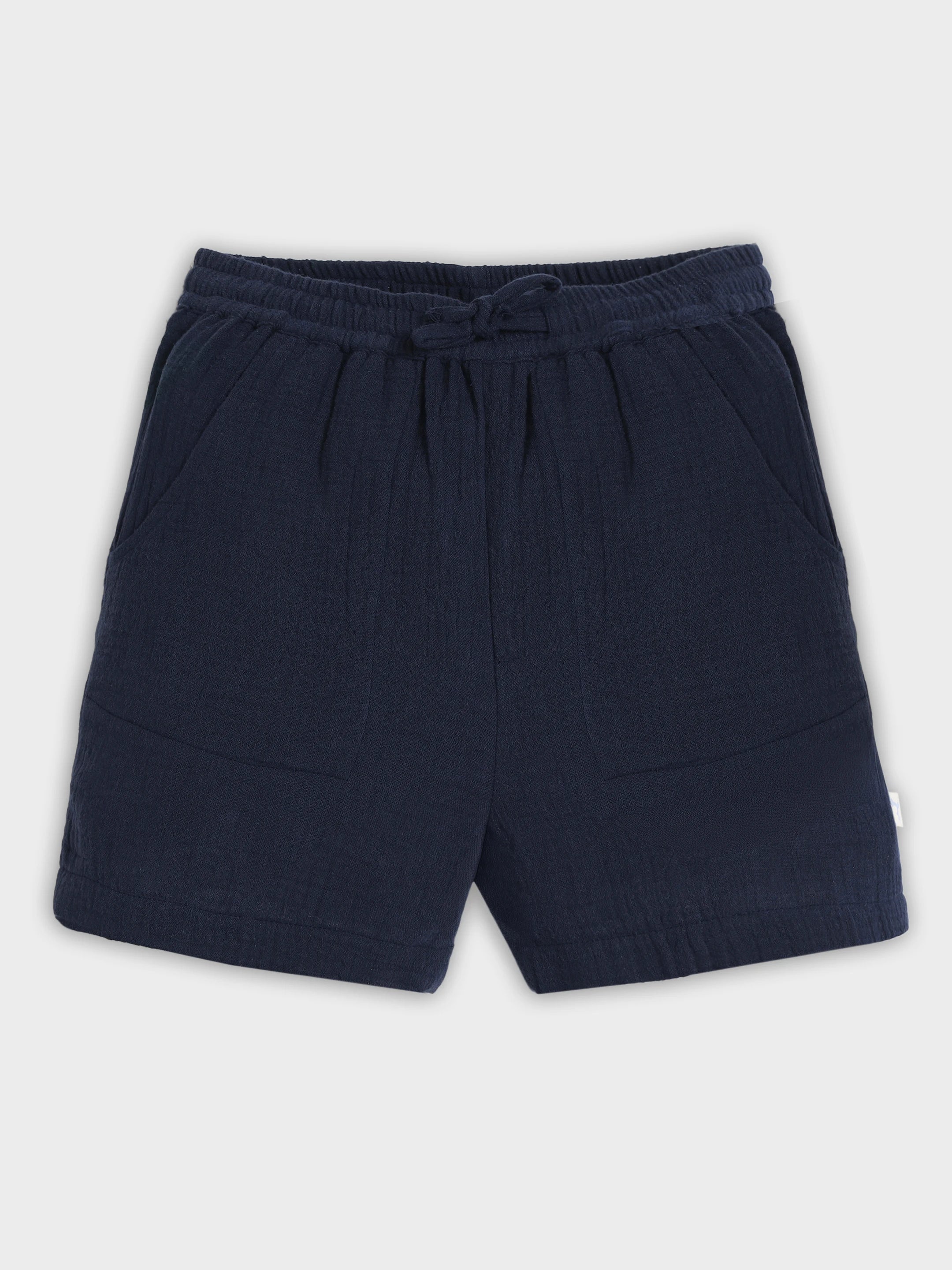 Navy Muslin Shorts
