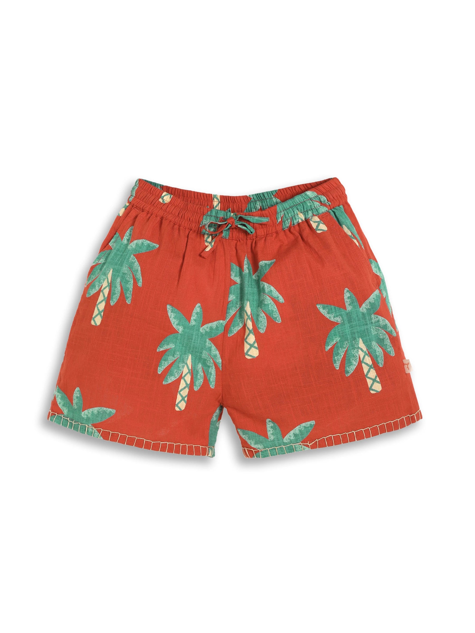 Tropical Palm Crop Shorts