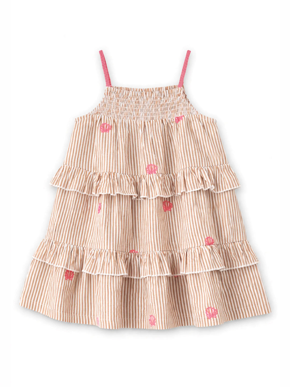 Striped Embroidery Dress