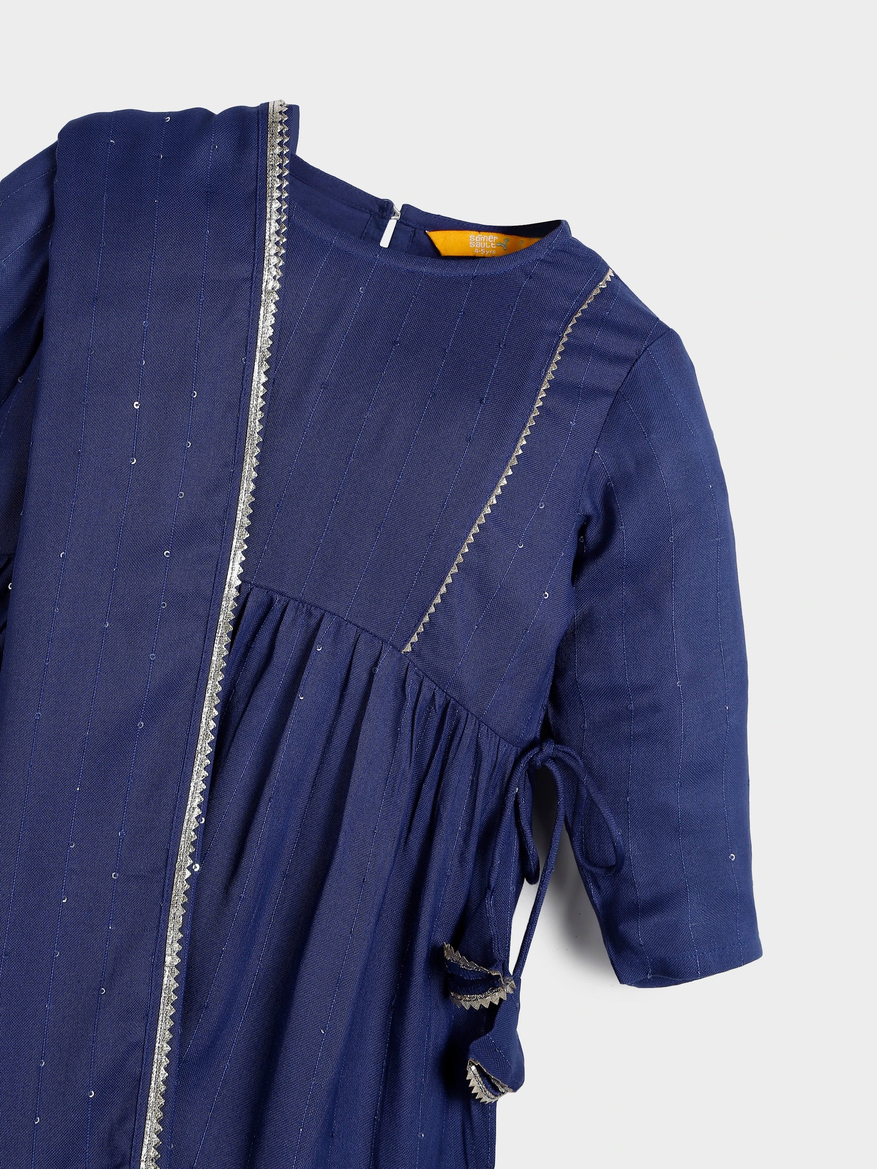 Blue Sequin Sharara Set