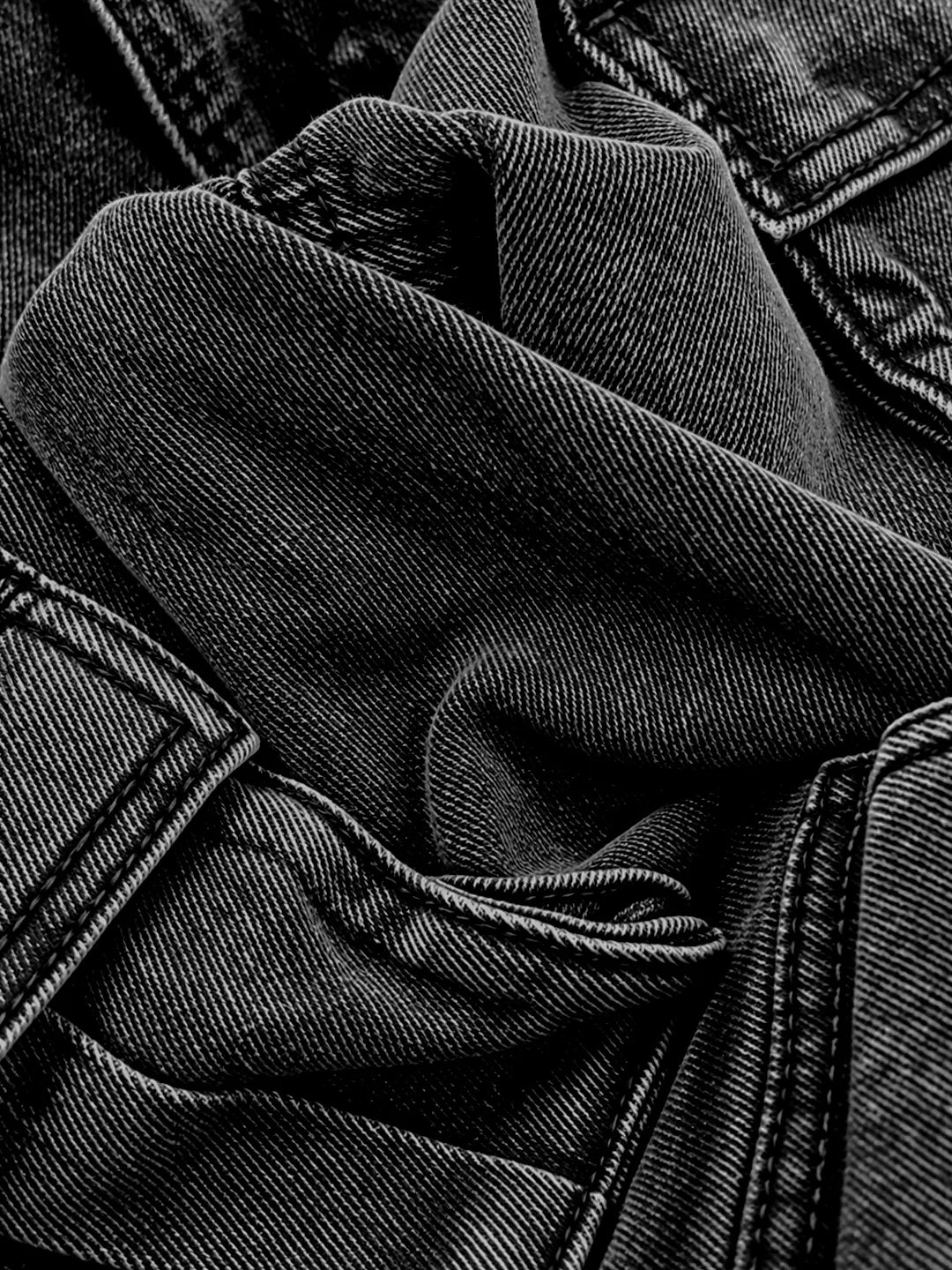 Black Cargo Denims