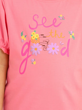 Girls Graphic Tee & Denim Set