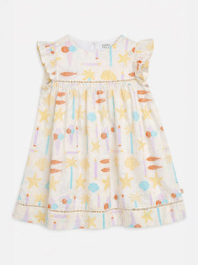 Playful Pastels Ruffle Sleeves Dress