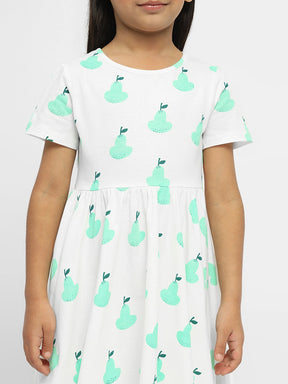 Pear Goodness Cotton A-Line Dress