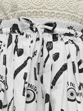 Kitchen Tools Cotton A-Line Skirt