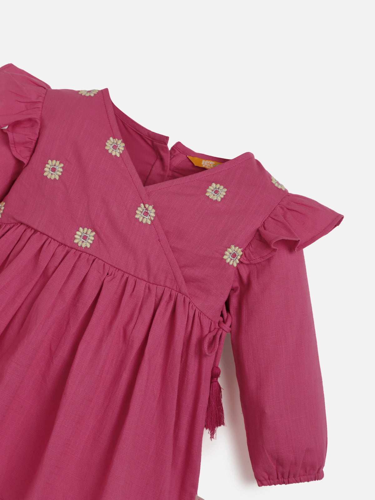 Pink Angrakha Top Pant Set