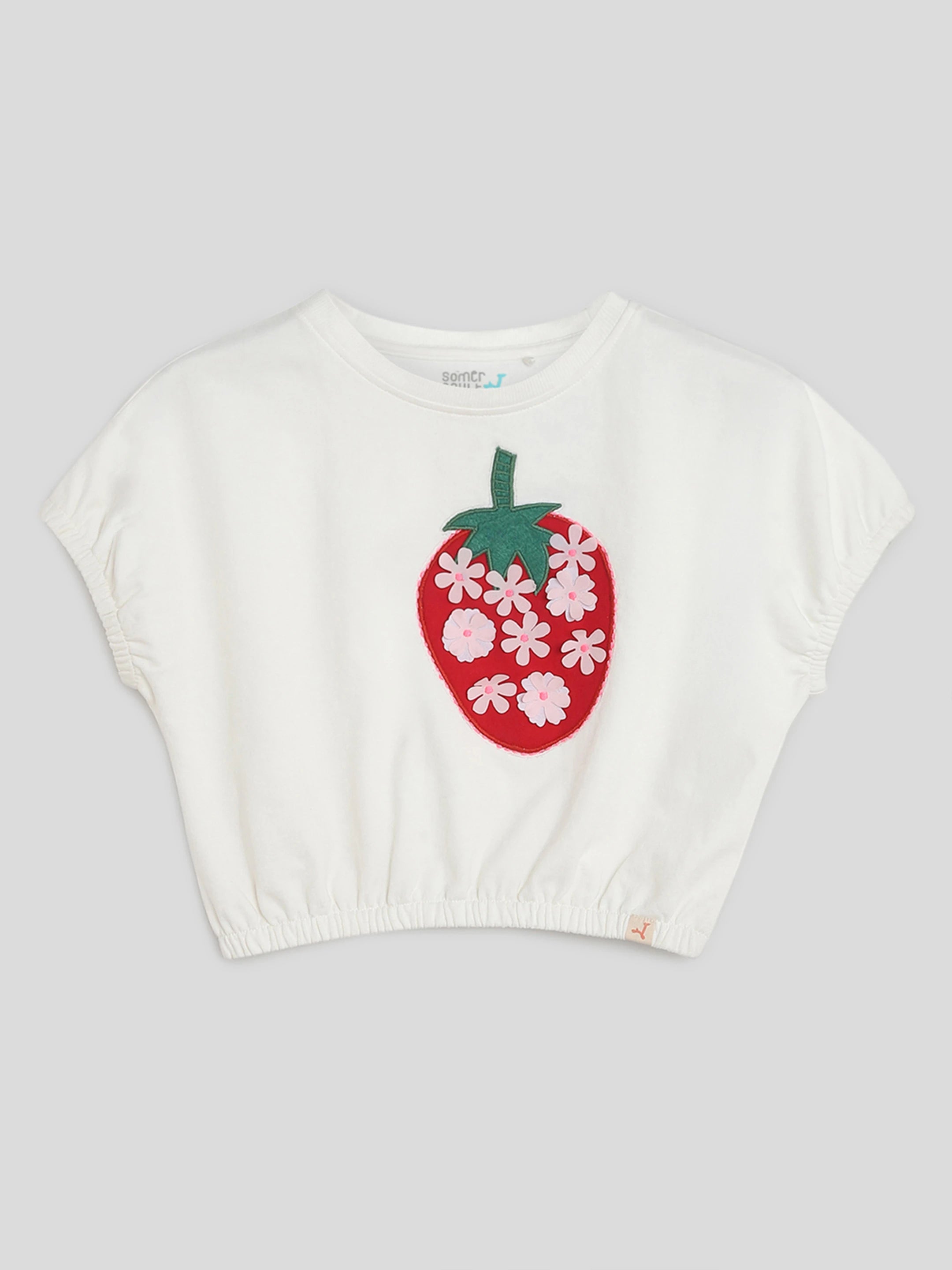 Embroidery Strawberry Top