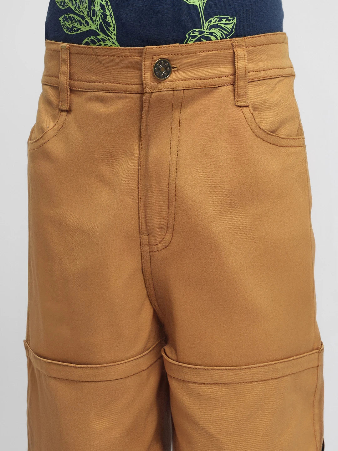 Brown Cotton Twill Pants