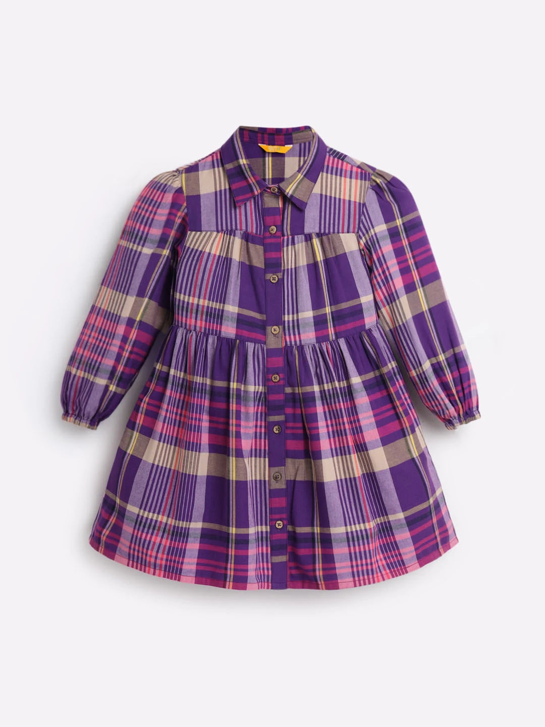 Collared Checks Dress
