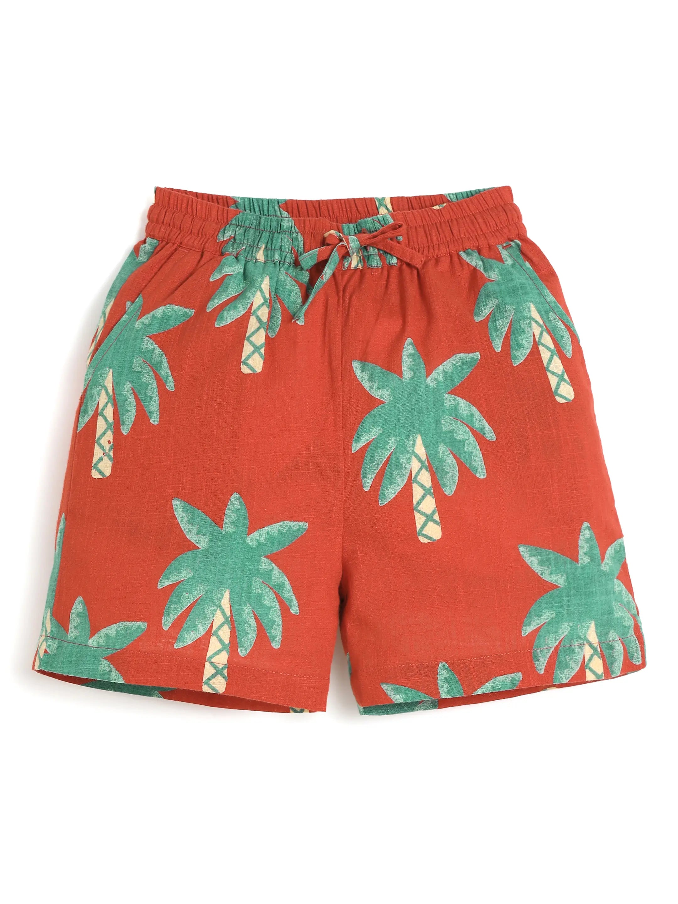 Printed Cotton Shorts