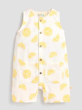 Lemon Slice Printed Jacquard Romper