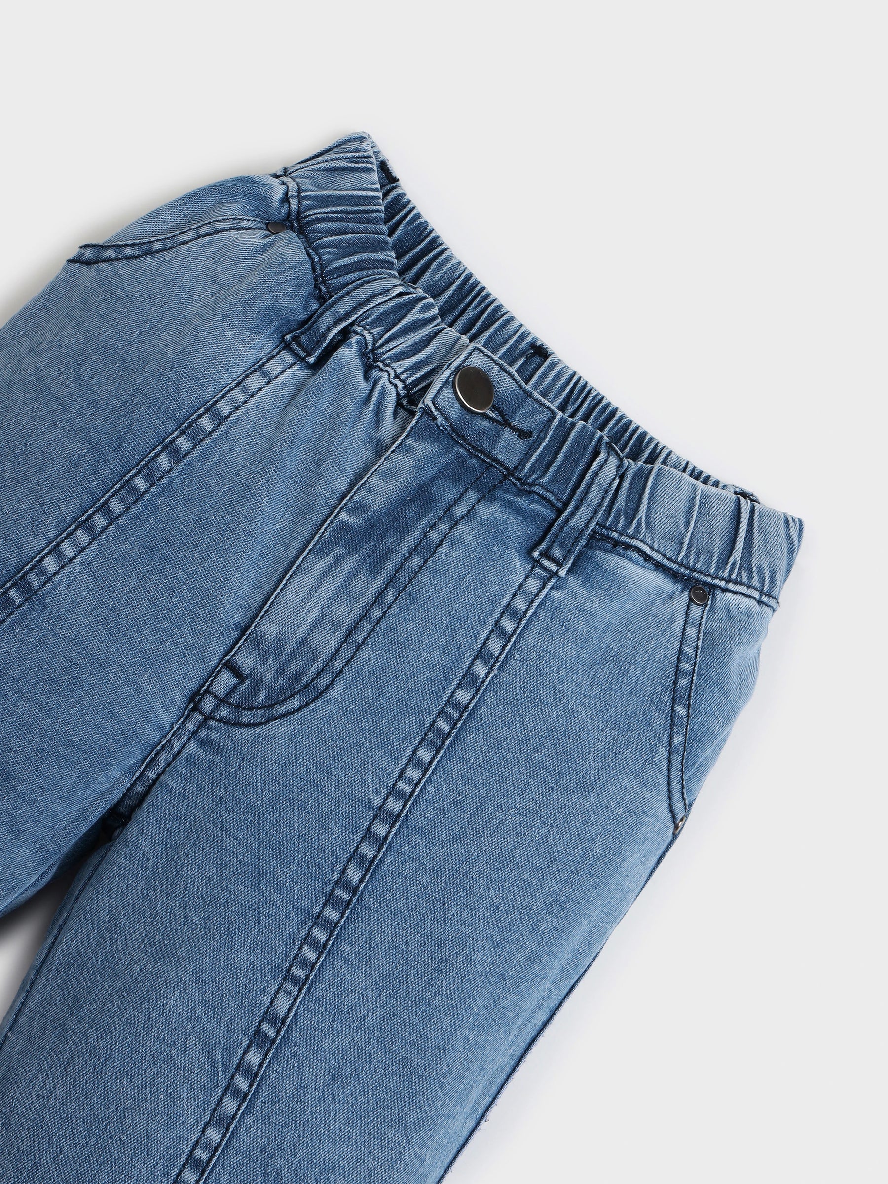 Cotton Denim Jogger Pants