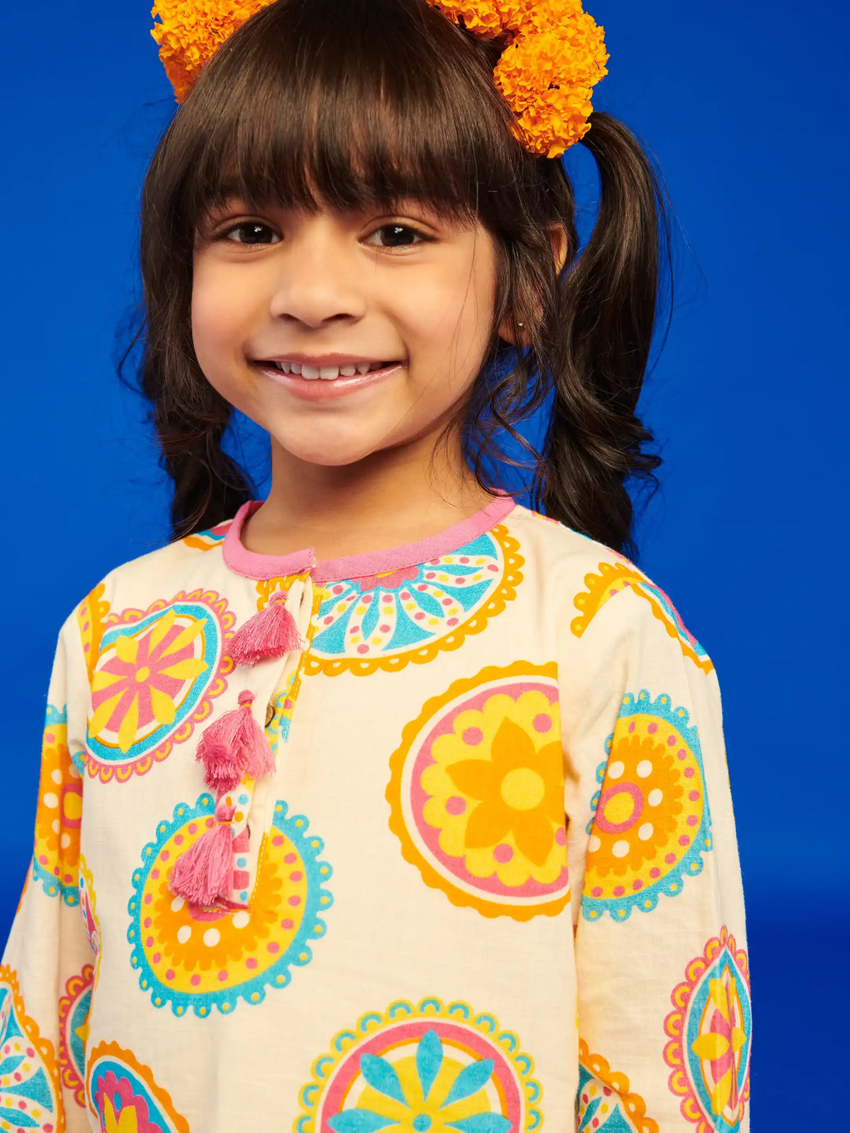 Mandana Girls Matching Kurta Set Somersault