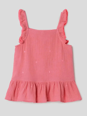 Coral Breeze Peplum Top