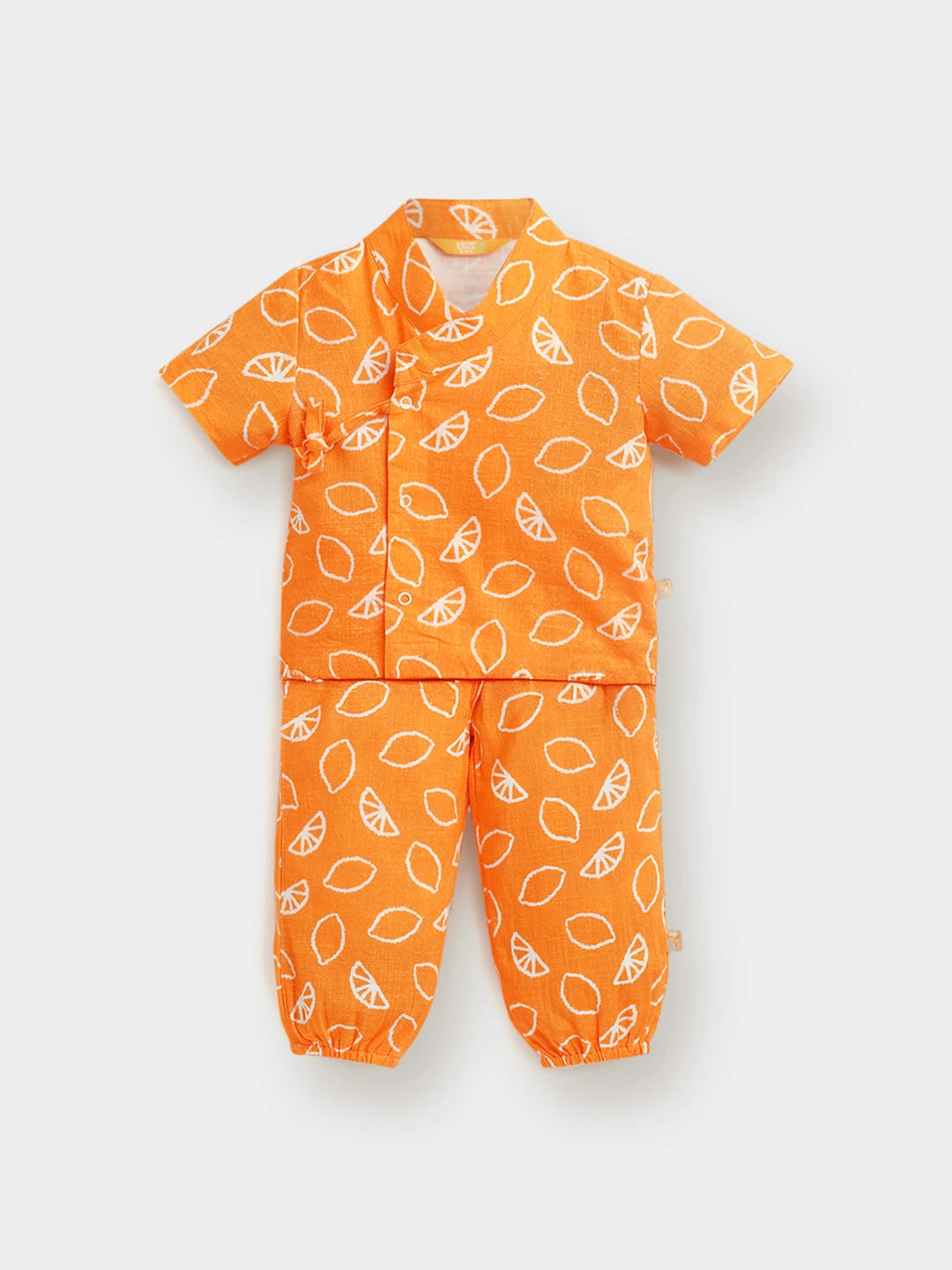 Tangy Twist Wrap Around Cotton Jhabla Set