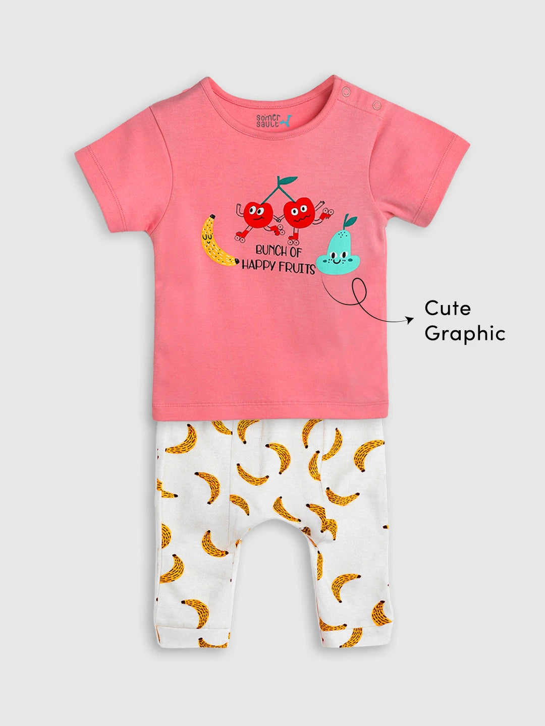 Printed Cotton Tee & Pants Set