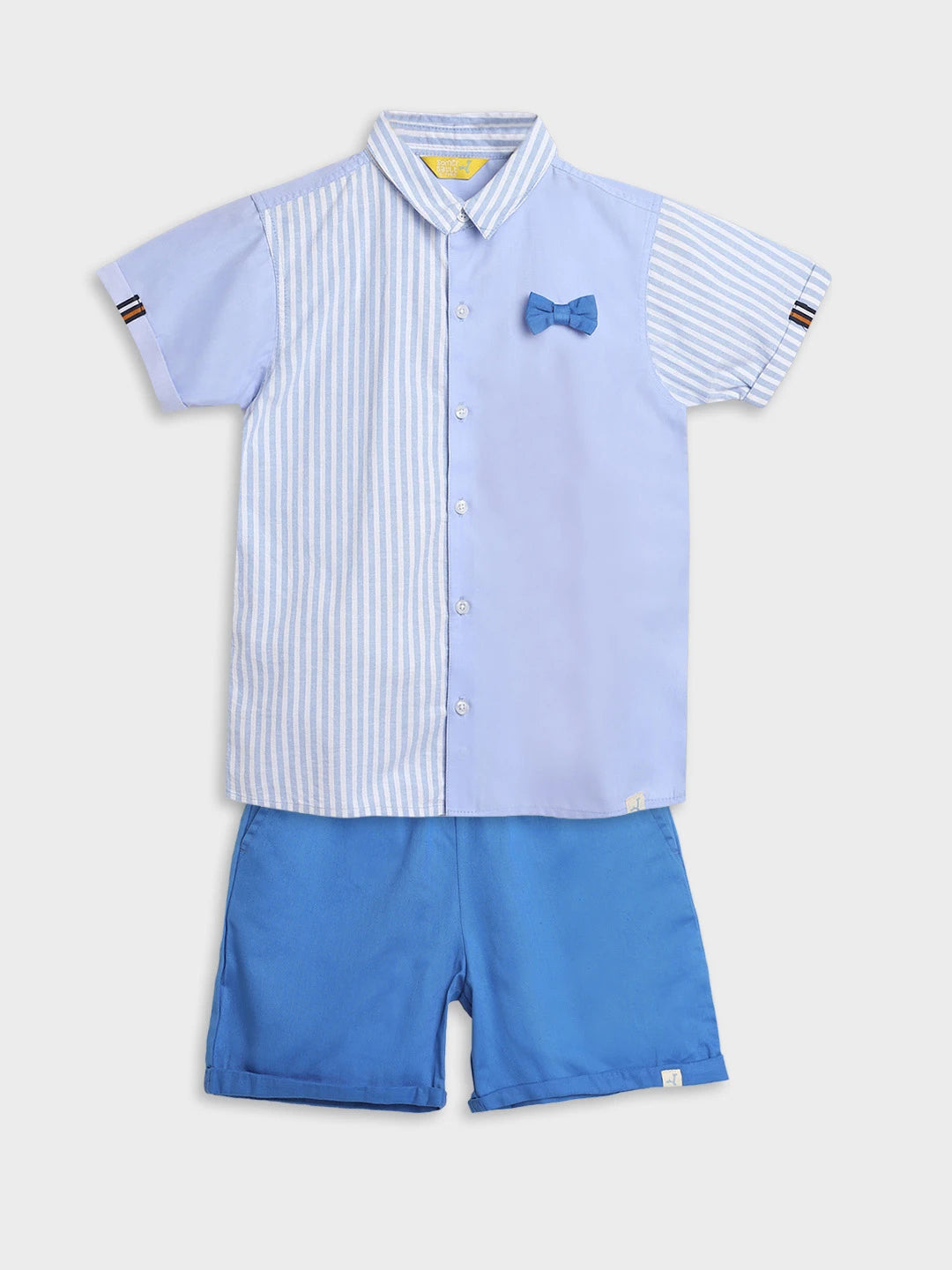Blue Shirt & Shorts Set