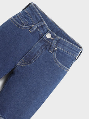 Patched Knee Denim Pants