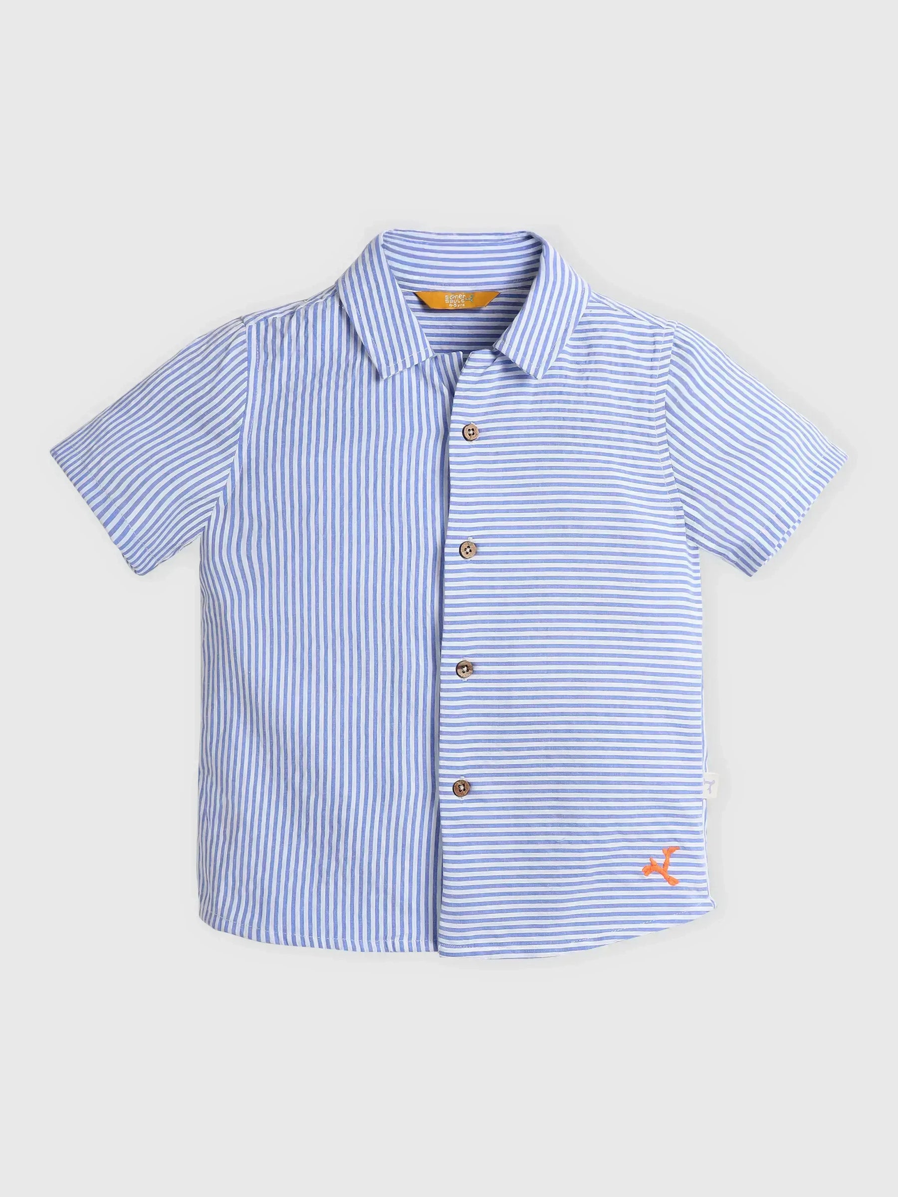 Sky Striped Cotton Shirt