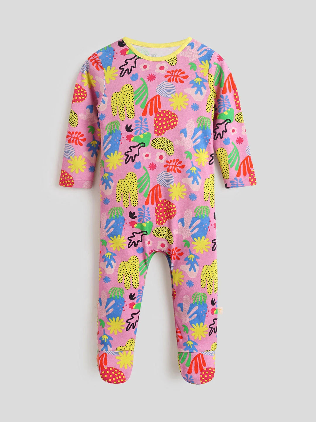 Flora Footed Cotton Sleepsuit