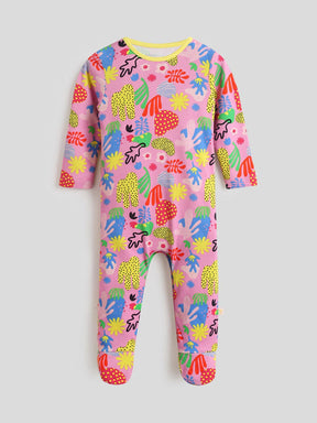 Flora Footed Cotton Sleepsuit