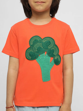 Broccoli Drop Shoulder Cotton Tee