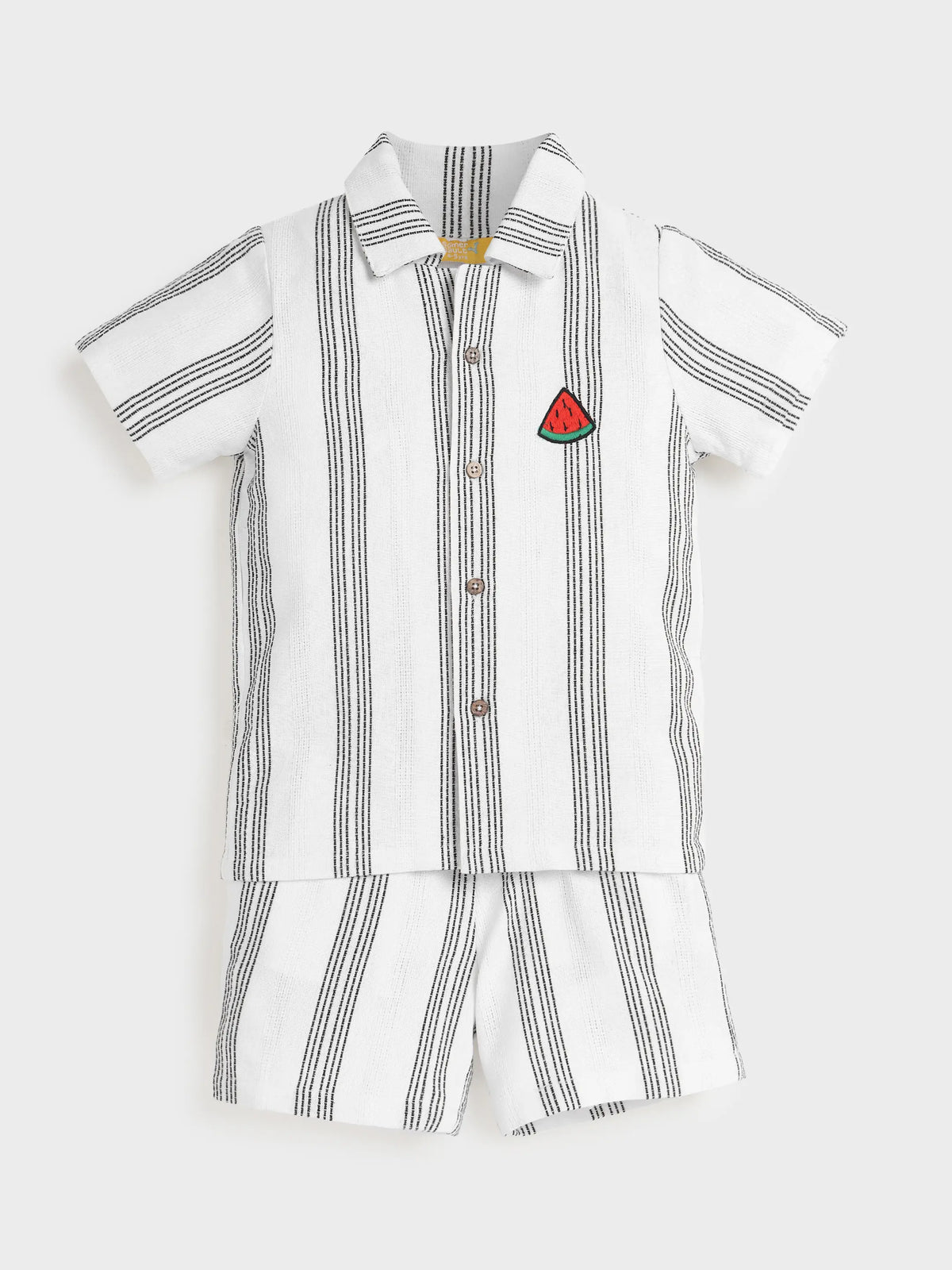 White Grey Striped Co-ord Set