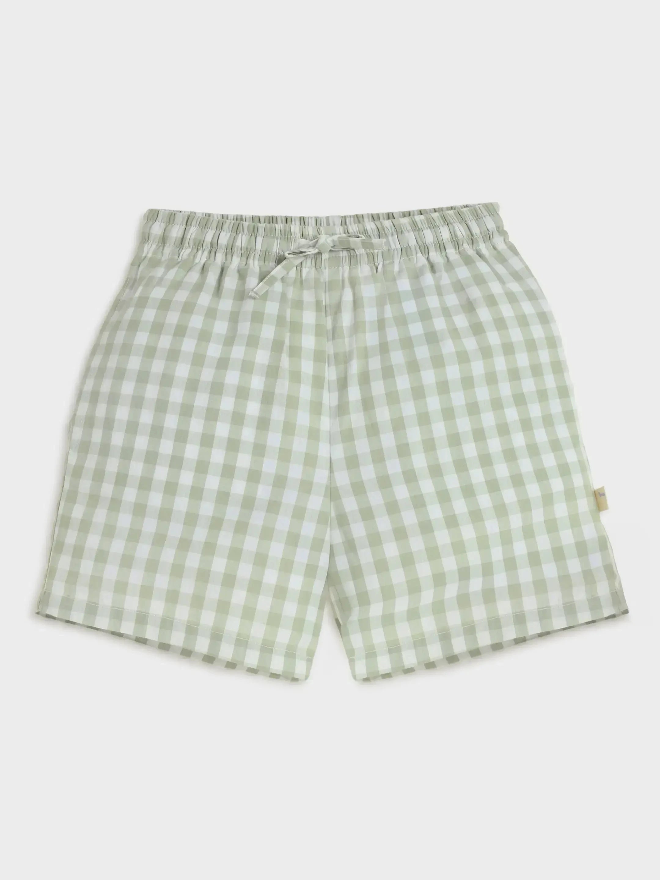 Checkered Green Shorts
